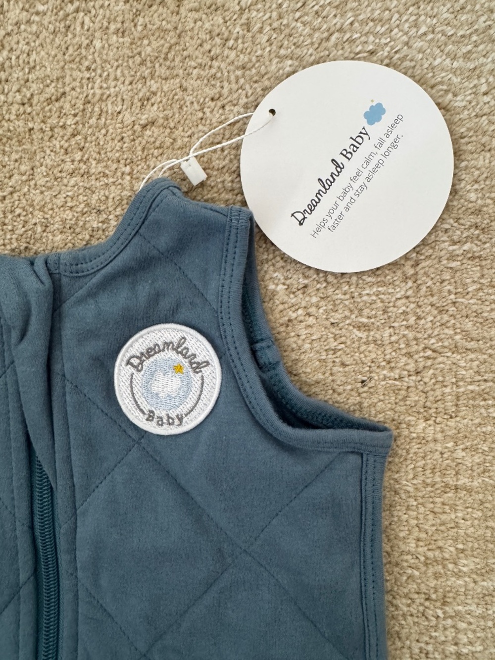 NEW WITH TAGS Dreamland Baby Sleep Sack Weighted Blue Size Small 0-6 Month